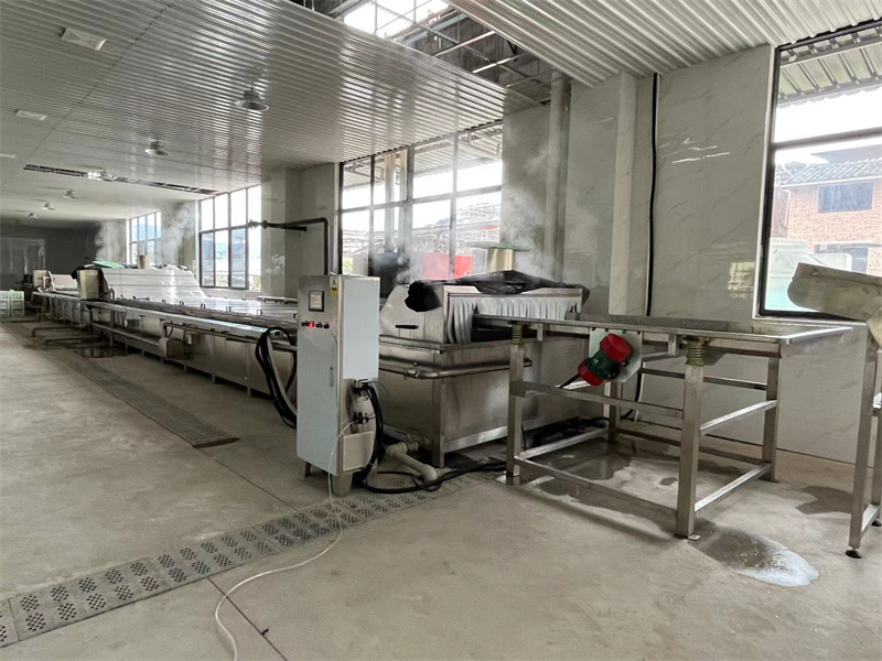 泡椒竹筍巴氏滅菌、冷卻、風干流水線